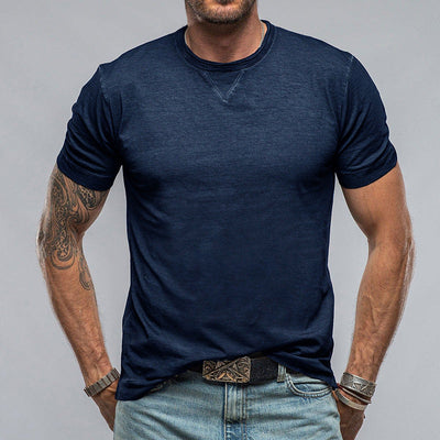 Men’s T-Shirt – Cotton Blend – Relaxed Fit – Crew Neck – Short Sleeve Casual Wear