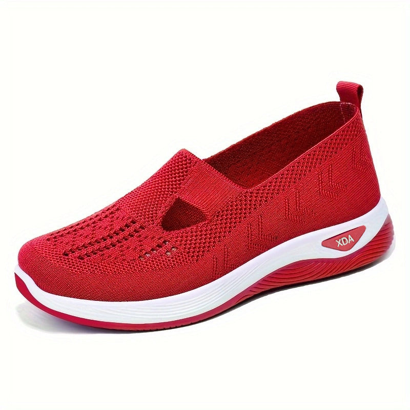 Women’s Slip-On Shoes – Breathable Mesh – Cushioned Sole – Lightweight Casual Fit