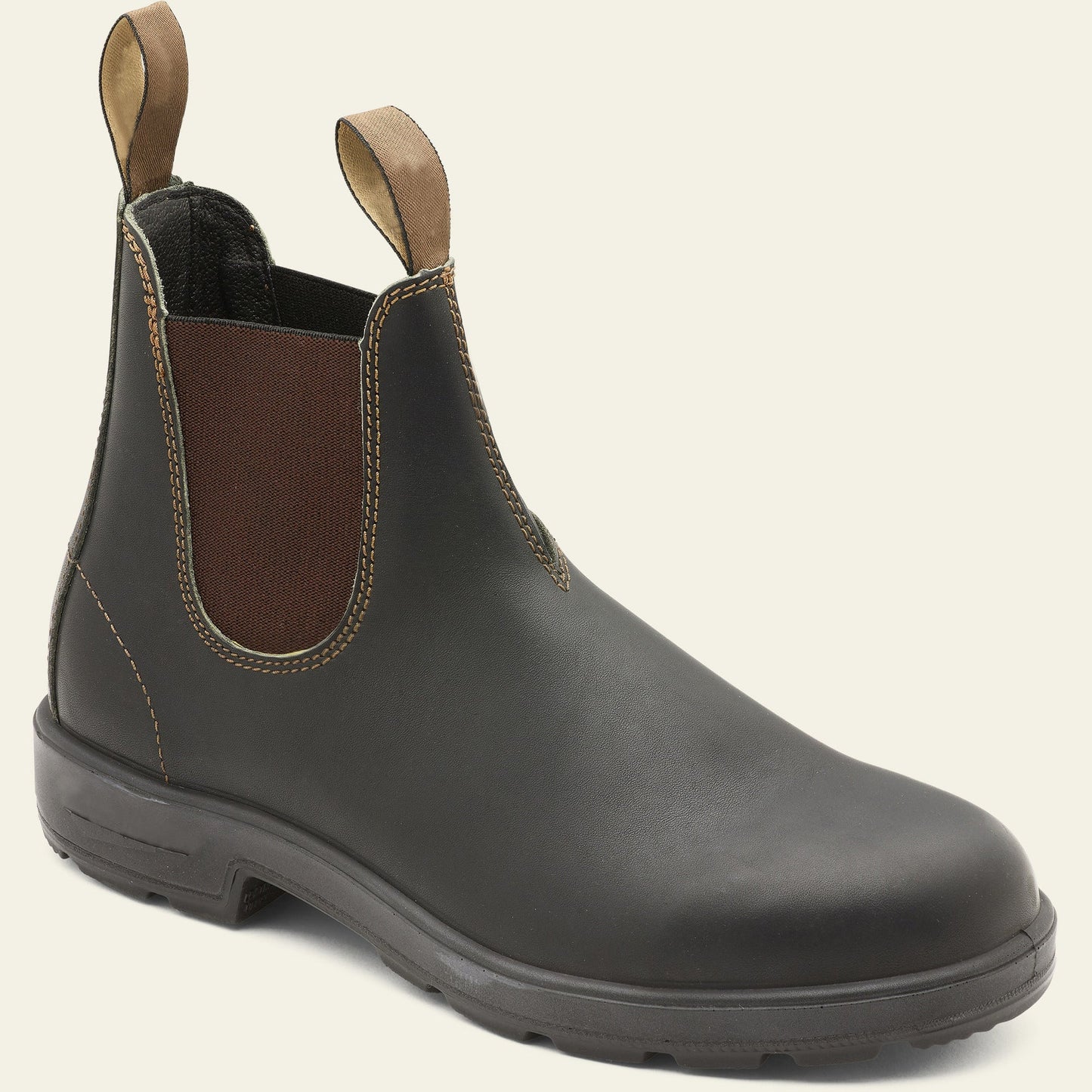 Men's Chelsea Boots – Leather – Ankle Length – Elastic Panels – Rugged Sole