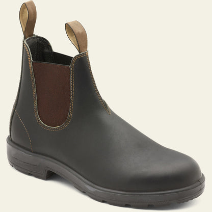 Men's Chelsea Boots – Leather – Ankle Length – Elastic Panels – Rugged Sole
