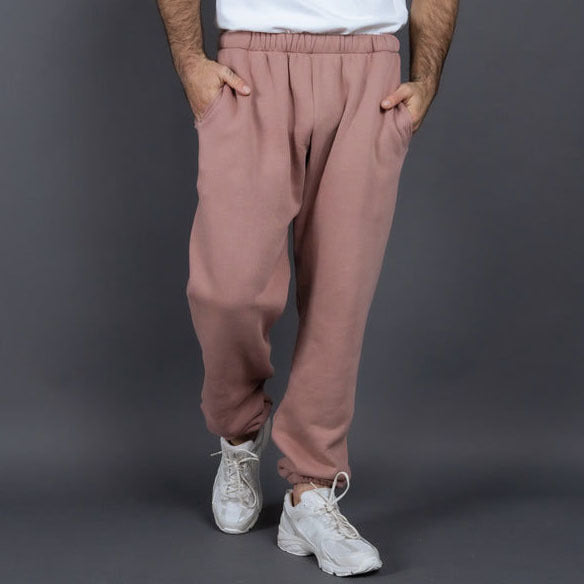 Men’s Sweatpants – Relaxed Fit – Elastic Waistband – Cotton – Side Pockets – Full Length