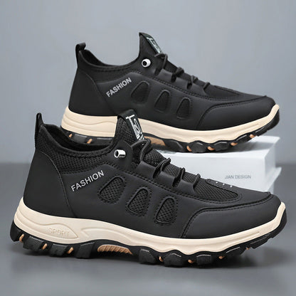 Men’s Hiking Shoes – Breathable Mesh – Cushioned Ankle Support – Trail Grip Sole