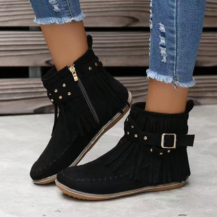 Vintage suede boots for women