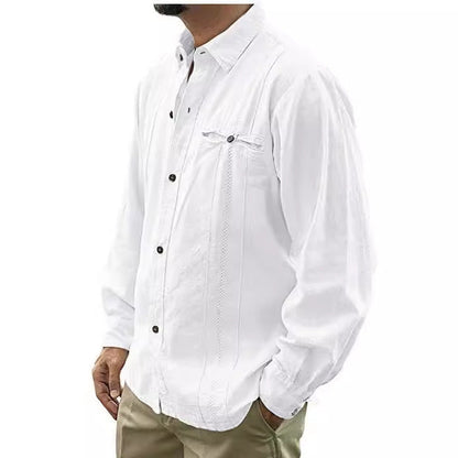 Men’s Shirt – Relaxed Fit – Long Sleeve – Button-Up – Chest Pocket