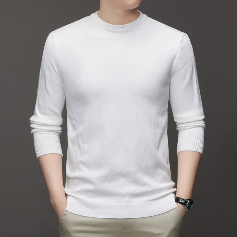 Men’s Knitted Sweater – Slim Fit – Crew Neck – Ribbed Trim – Soft Cotton Blend
