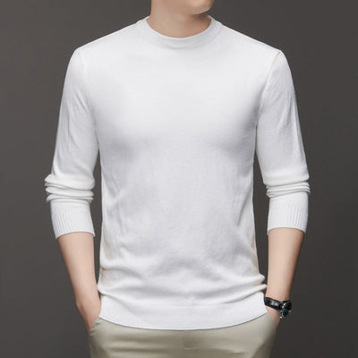 Men’s Knitted Sweater – Slim Fit – Crew Neck – Ribbed Trim – Soft Cotton Blend