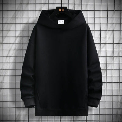 Men’s Hoodie – Oversized Loose Fit – Cotton Blend – V-Neck with Ribbed Cuffs