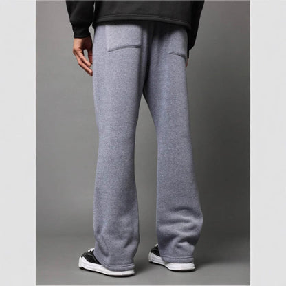 Men’s Flared Sweatpants – Cotton Fleece – Relaxed Fit – Drawstring Waist – Full Length