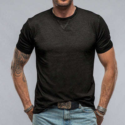 Men’s T-Shirt – Cotton Blend – Relaxed Fit – Crew Neck – Short Sleeve Casual Wear