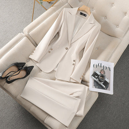 Women’s Blazer Suit Set – Tailored Fit – Single-Breasted – Sharp Lapels – Formal Look