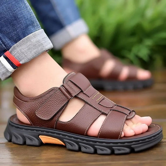 Men’s Sandals – Open Toe – Adjustable Straps – Thick Sole – Casual Outdoor Fit