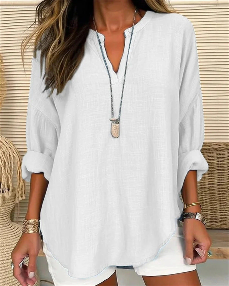 Women’s Long Sleeve Shirt – Relaxed Fit Casual Top