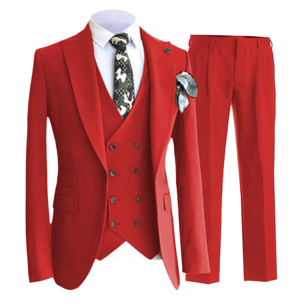 Men’s Formal Waistcoat – Slim Fit – Double-Breasted – Peaked Lapel – Suit Set