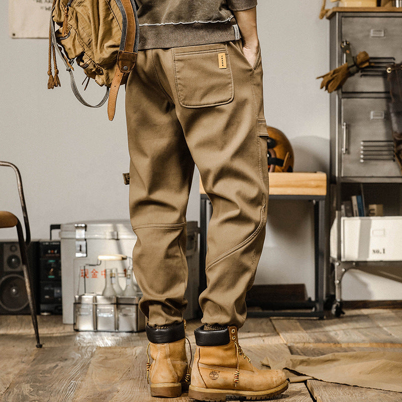 Men’s Cargo Pants – Relaxed Fit – Utility Pockets – Drawstring Cuff