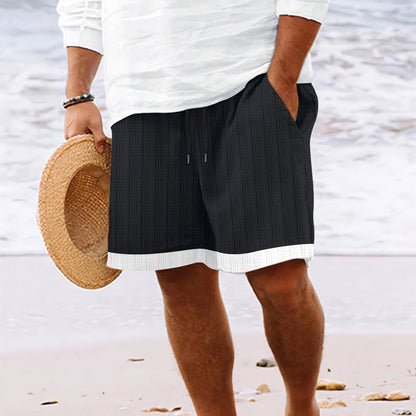 Men’s Beach Shorts – Relaxed Fit – Breathable Blend – Elastic Waist – Side Pockets