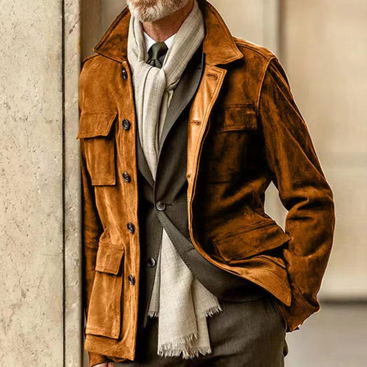 Men's Jacket - Versatile Button-down - Four-pocket Design - Casual Chic