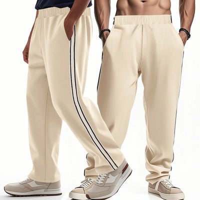 Men’s Jogger Pants – Relaxed Fit – Breathable Fabric – Elastic Waist – Side Stripes