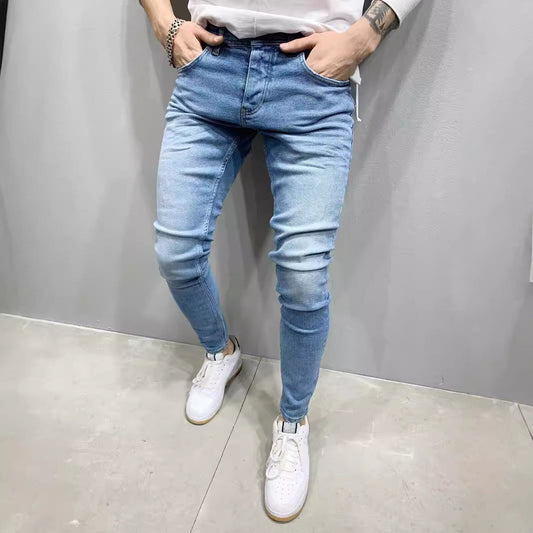 Men’s Skinny Jeans – Stretch Denim – Slim Fit – Five-Pocket Full Length Casual