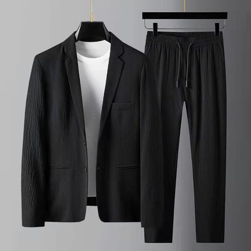 Men’s Suit Set – Slim Fit Blazer & Regular Fit Trousers – Smart Casual