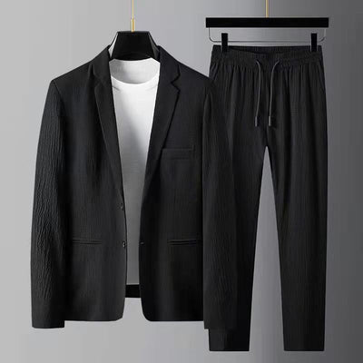 Men’s Suit Set – Slim Fit Blazer & Regular Fit Trousers – Smart Casual