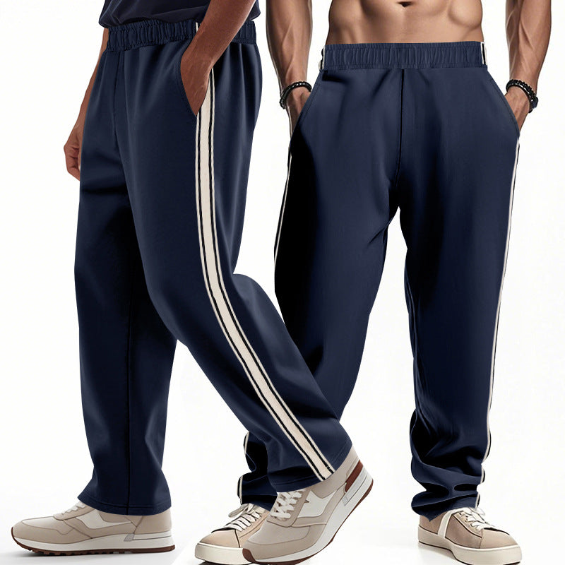 Men’s Jogger Pants – Relaxed Fit – Breathable Fabric – Elastic Waist – Side Stripes