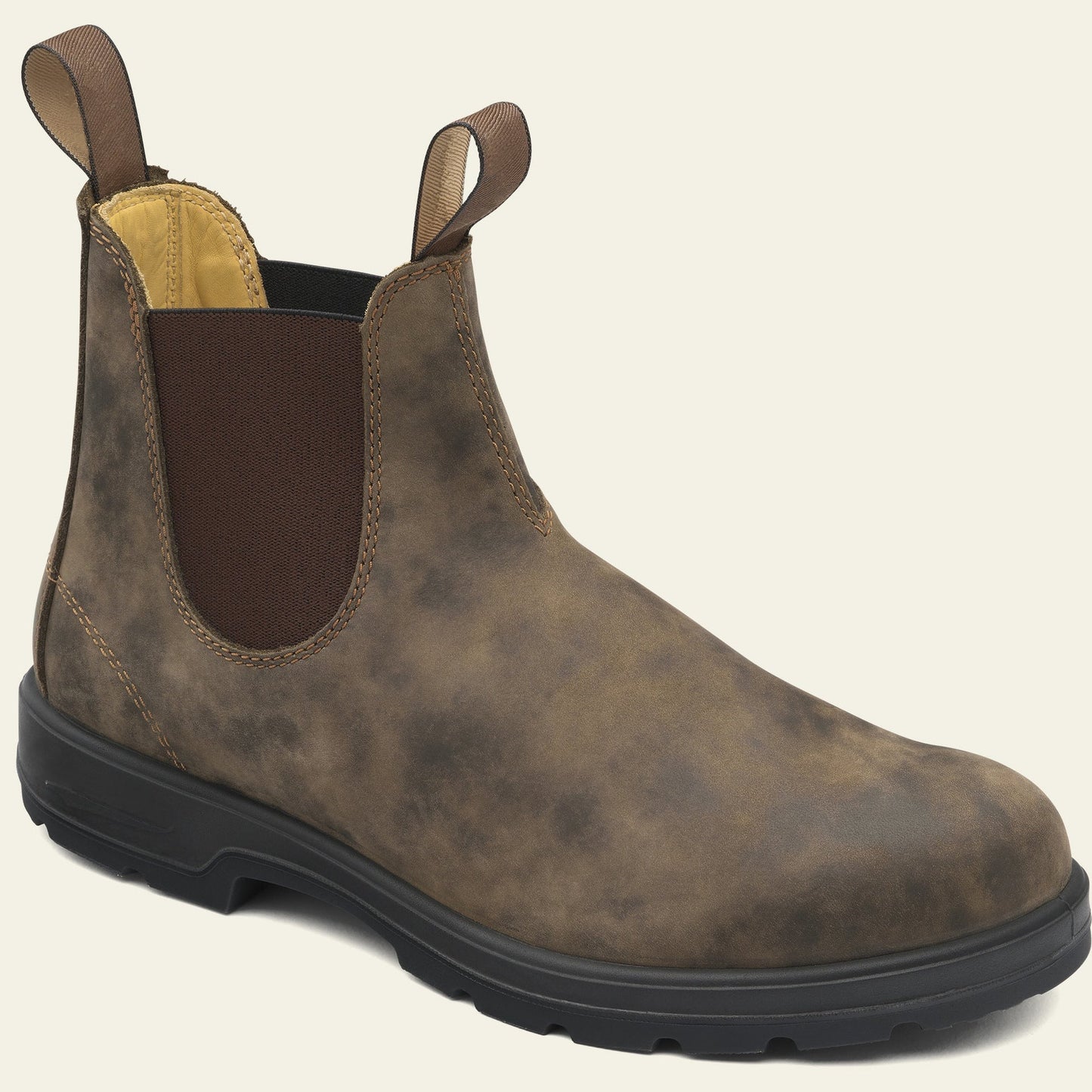 Men's Chelsea Boots – Leather – Ankle Length – Elastic Panels – Rugged Sole