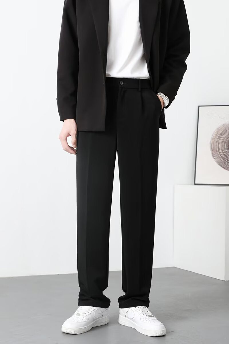 Men’s Slim Fit Trousers – Lightweight Fabric – Ankle Length – Smart Casual Wear