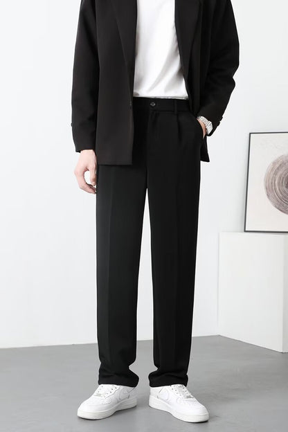Men’s Slim Fit Trousers – Lightweight Fabric – Ankle Length – Smart Casual Wear