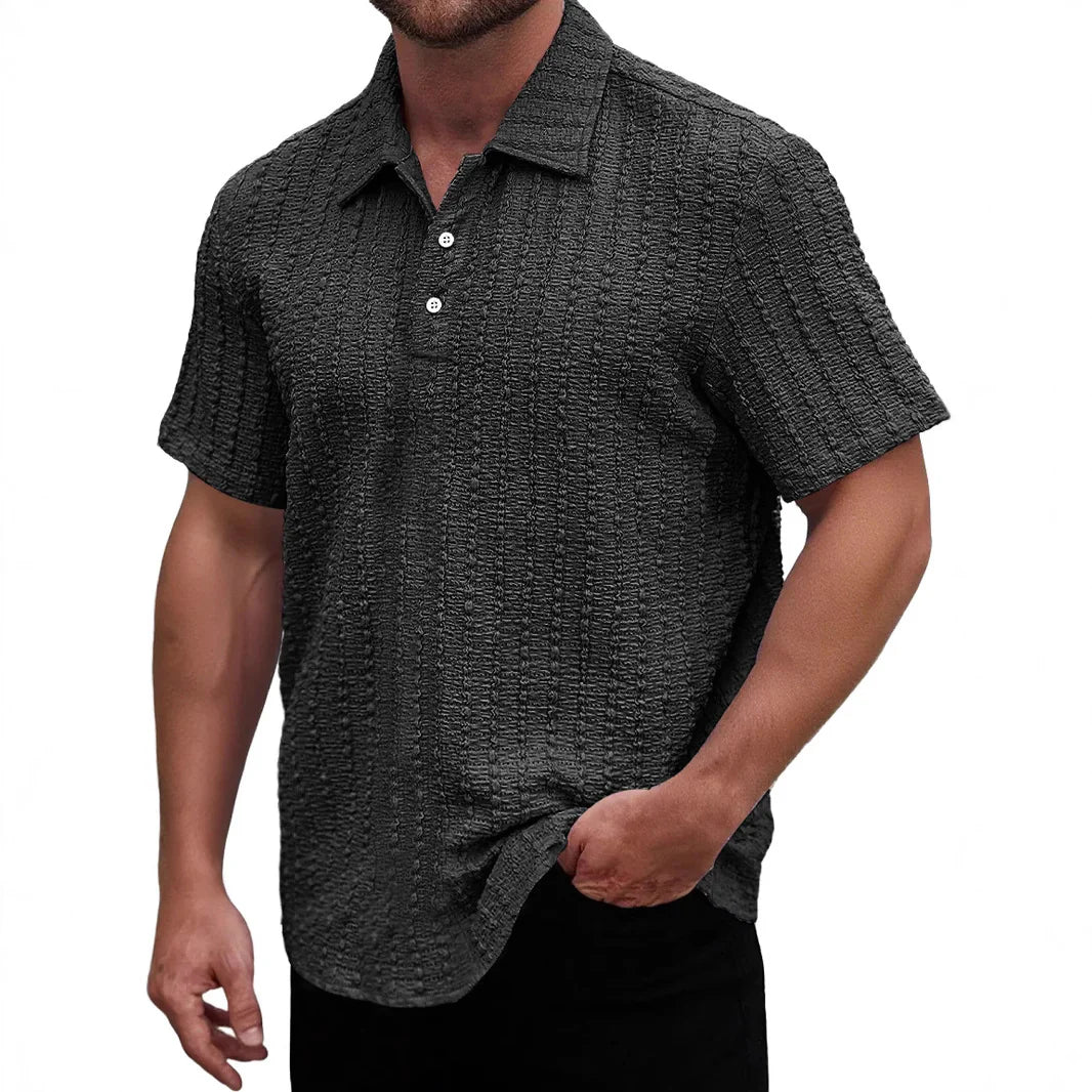 Men’s Polo Shirt – Regular Fit – Soft Textured Knit – Short Sleeve Breathable Fabric