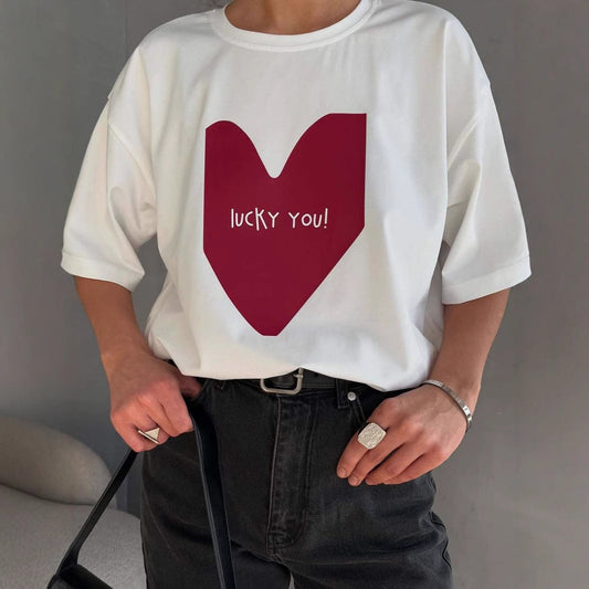 Women’s T-Shirt – 100% Cotton – Oversized Fit – Graphic Print – Crew Neck Casual Wear