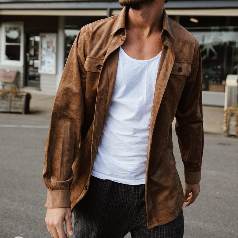 Men’s Casual Shirt – Regular Fit – Button-Up with Chest Pockets