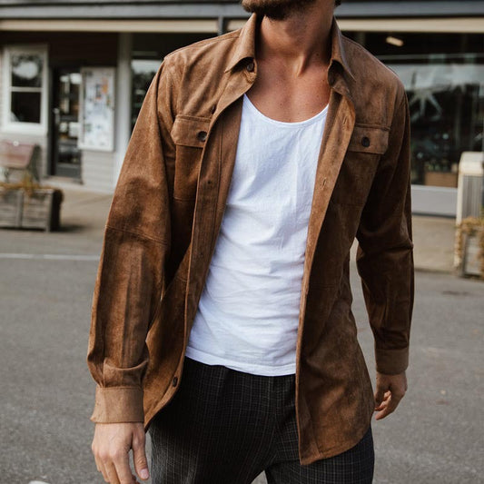 Men’s Casual Shirt – Regular Fit – Button-Up with Chest Pockets