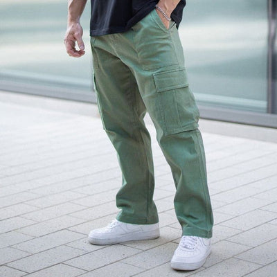 Men’s Cargo Pants – Loose Fit – Straight Leg – Utility Pockets