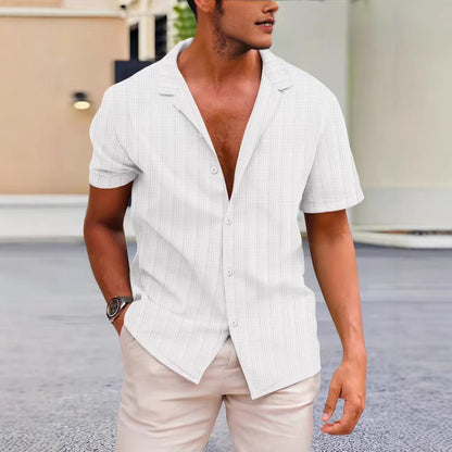 Men’s Short Sleeve Shirt – Classic Fit – Button-Up Casual Style