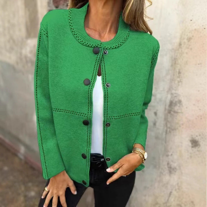 Women’s Sweater Jacket – Soft Knit – Relaxed Fit – Button Front – Long Sleeve – Pockets