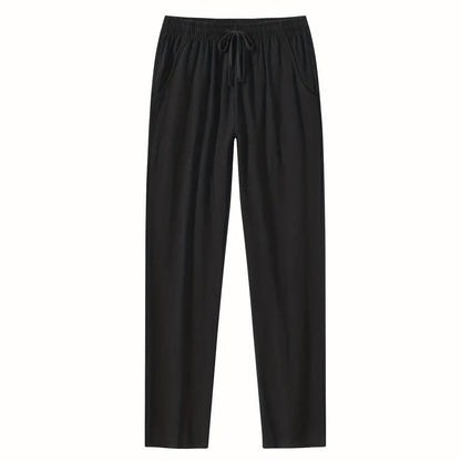 Women’s Full Length Pants – Relaxed Fit – Cotton – Elastic Waist – Drawstring – Pockets