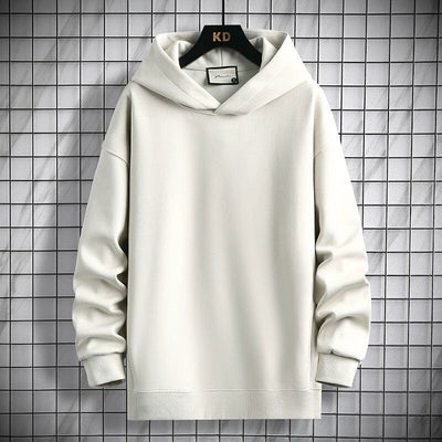 Men’s Hoodie – Oversized Loose Fit – Cotton Blend – V-Neck with Ribbed Cuffs