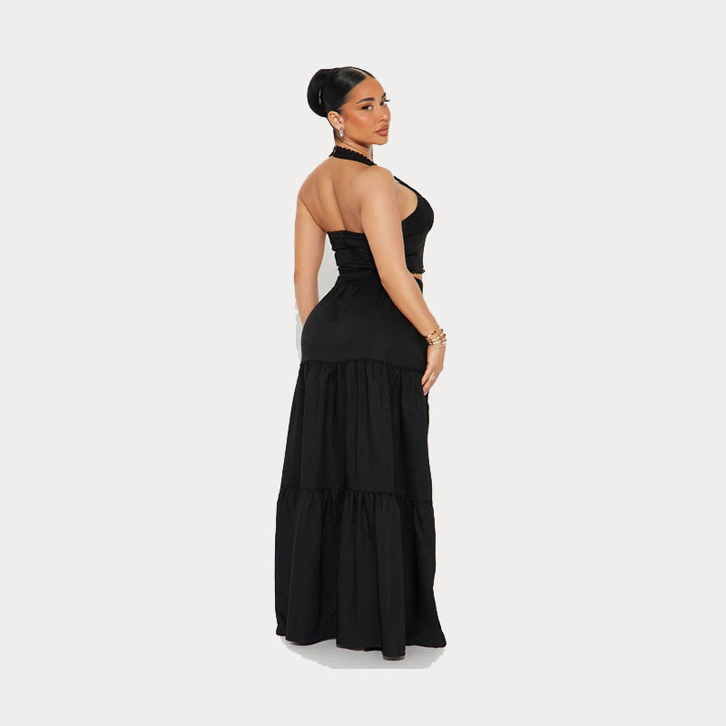 Women’s Maxi Dress – High Waist – Tiered Design – Lightweight Breathable Fabric – Flowing Fit