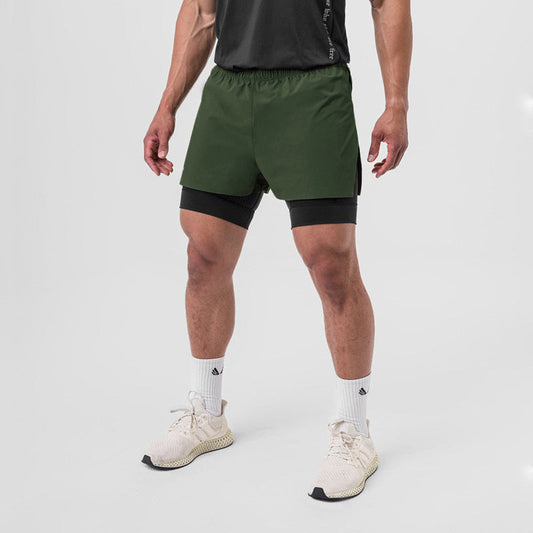 Men’s Athletic Shorts – Dual Layer – Compression Fit – Breathable Stretch Fabric