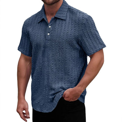 Men’s Polo Shirt – Regular Fit – Soft Textured Knit – Short Sleeve Breathable Fabric