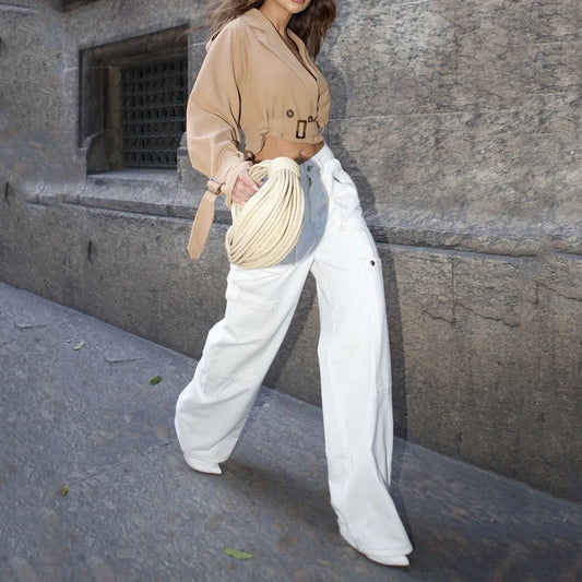 Women’s Wide-Leg Trousers – Relaxed Fit – Lightweight Fabric – Full Length – Casual Style