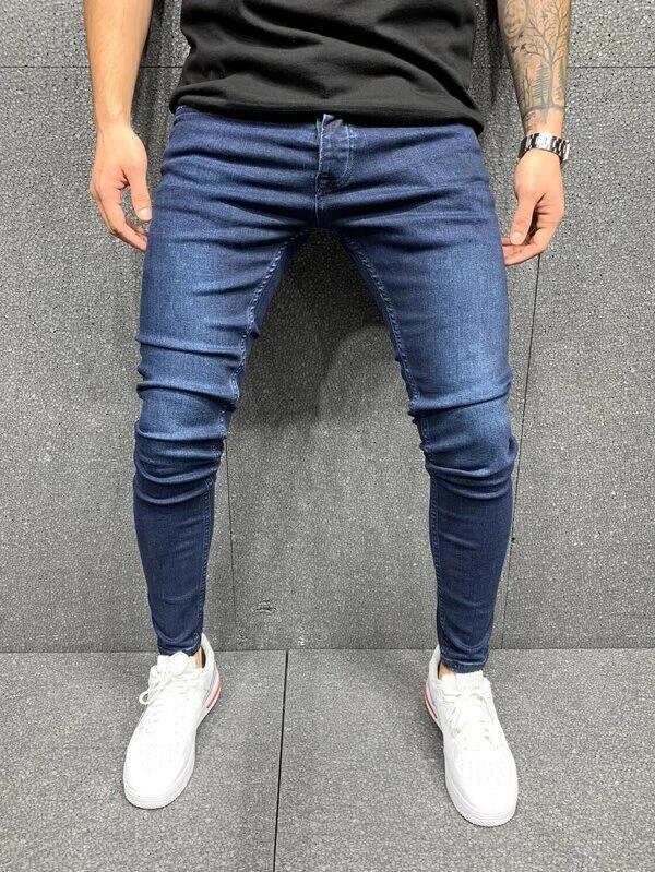 Men’s Skinny Jeans – Stretch Denim – Slim Fit – Five-Pocket Full Length Casual