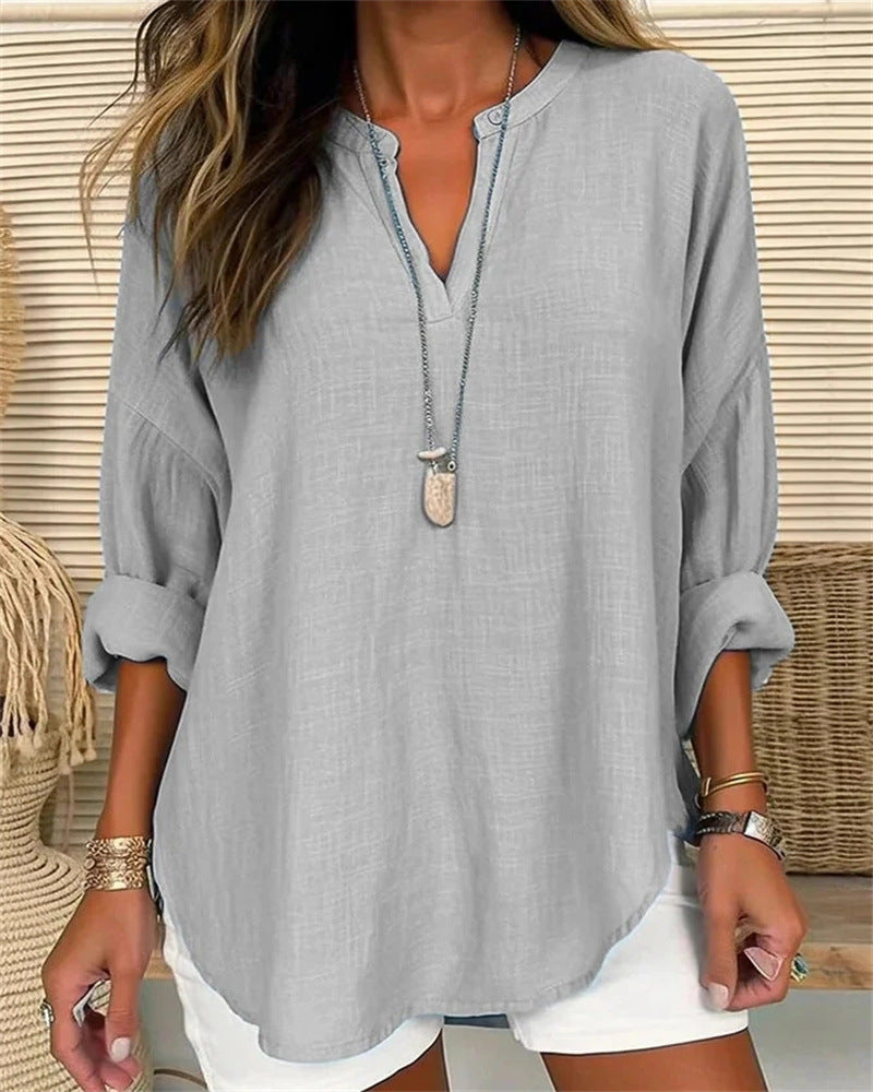 Women’s Long Sleeve Shirt – Relaxed Fit Casual Top