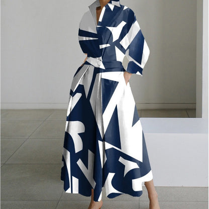 Elegant Vintage-Inspired Women's Dress - Timeless Design, Lightweight Fabric
