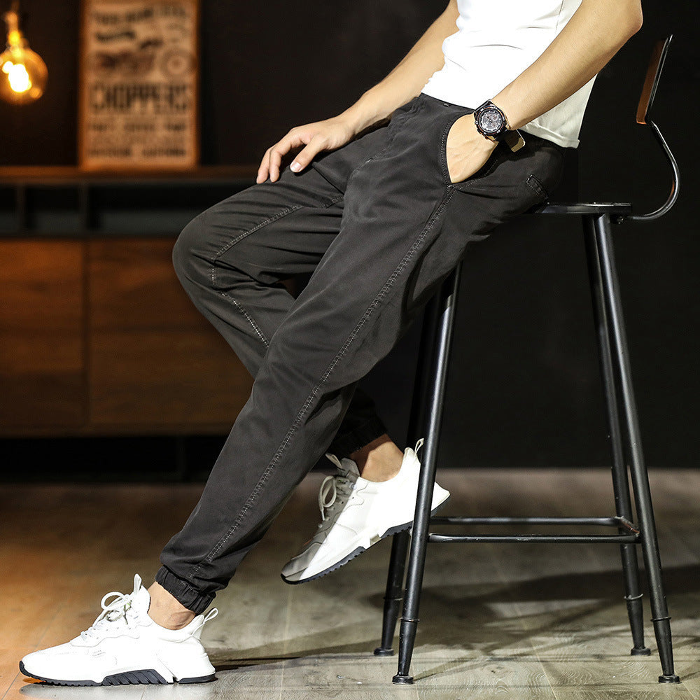 Men’s Jogger Pants – Cotton Blend – Tapered Fit – Elastic Waist – Cuffed Ankles