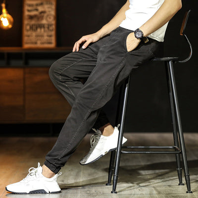 Men’s Jogger Pants – Cotton Blend – Tapered Fit – Elastic Waist – Cuffed Ankles