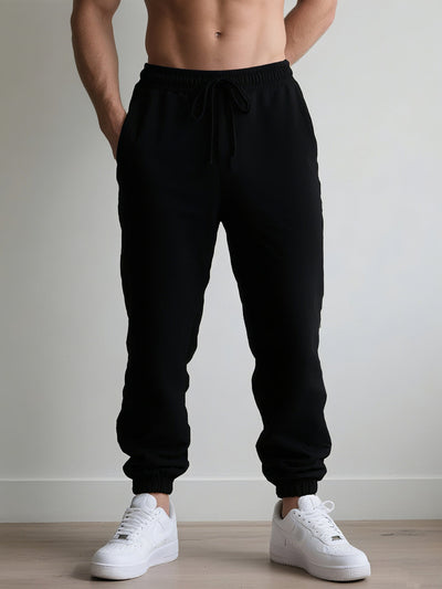 Men’s Casual Trousers – Relaxed Fit – Lightweight Woven – Tapered Leg – Drawstring Waist