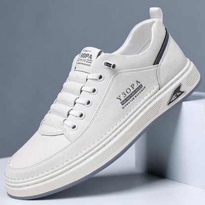Men’s Sneakers – Synthetic Leather – Thick Sole – Lace-Up – Casual Street Style