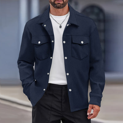 Men’s Jacket – Modern Fit – Wool – Button Front – Flap Chest Pockets
