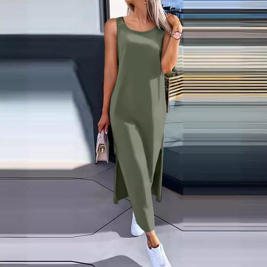 Women’s Maxi Dress – Relaxed Fit – Lace Back